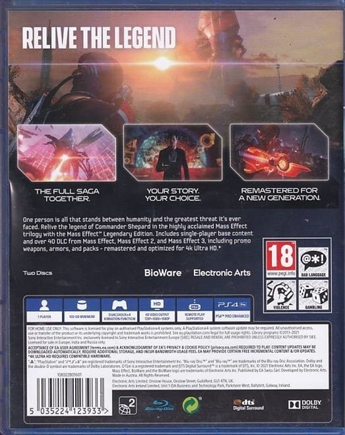 Mass effect Legendary Edition - PS4 (B-Grade) (Genbrug)
